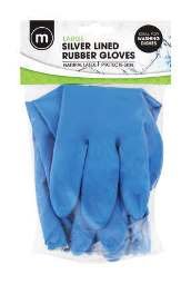 m Silver Lined Rubber Gloves