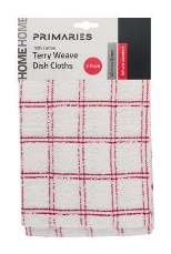 Primaries 2-Pack Waffle Weave Dishcloths