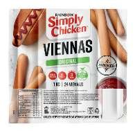 Rainbow Simply Chicken Viennas All Variants