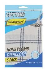 Goldenmarc 5-Pack Honeycomb Dishcloth