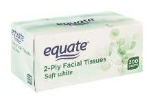 EQUATE 2-Ply Facial Tissues White